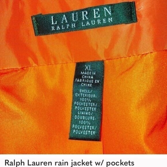 Ralph Lauren rain jacket w/ pockets like new - Picture 3 of 5